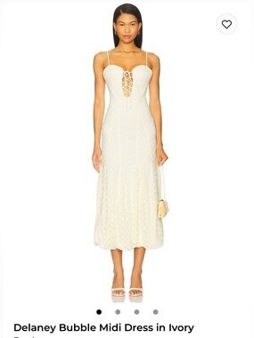 Bardot Ivory Delaney Bubble Midi Dress